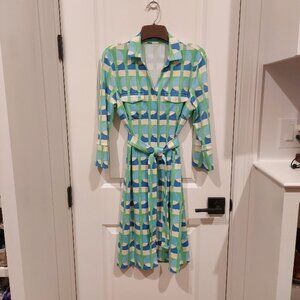 J McLaughlin 'Brynn' Geo-print Jersey Shirt Dress